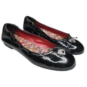 Brighton Juliet Ballet Flats Womens Size 8M Bow & Heart Charm Y2K Balletcore